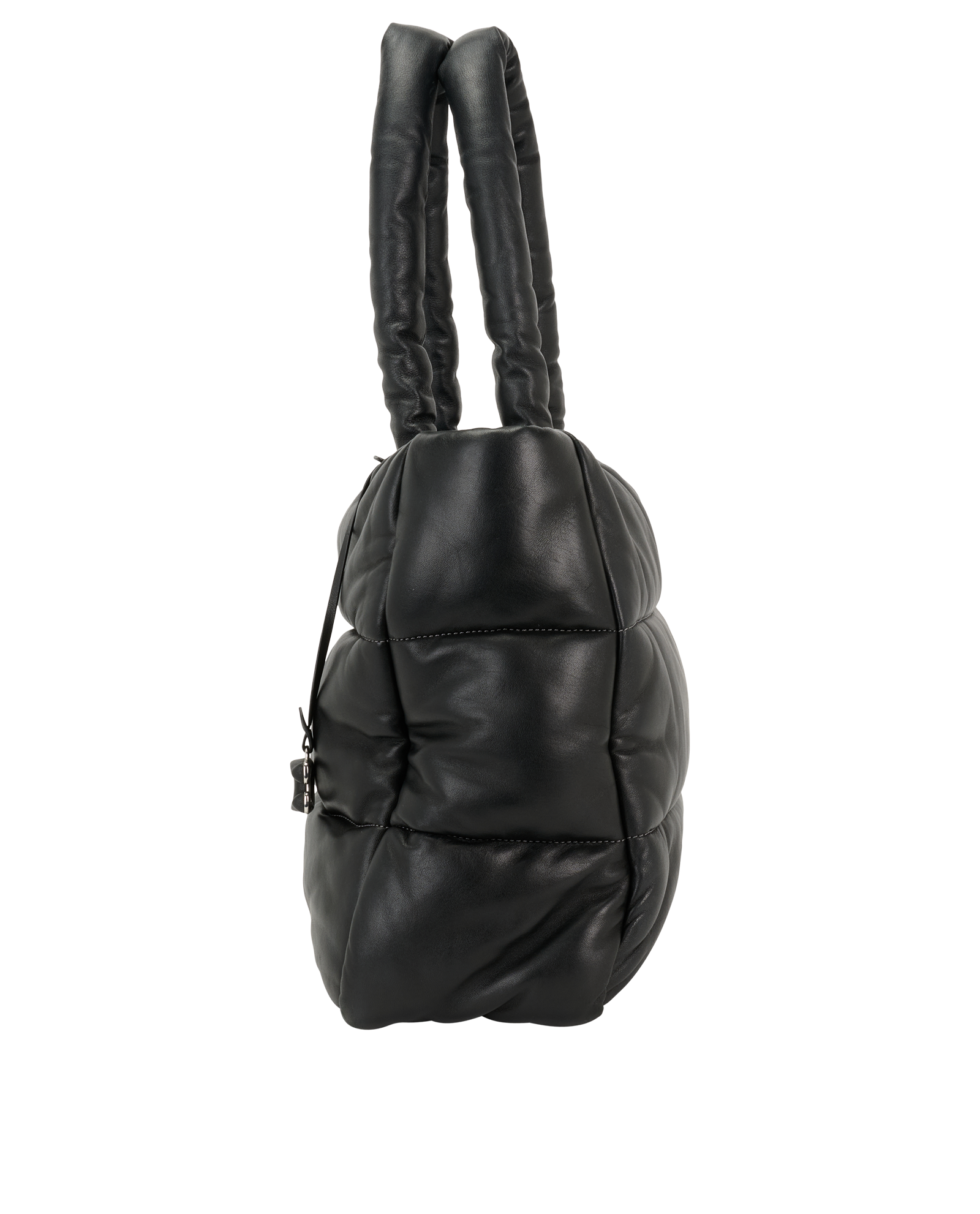 Pillow Tote, &pound;190, Handbags, Black, Leather, Bottom view